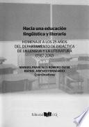 Hacia una educación lingüística y literaria