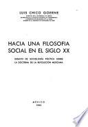 Hacia una filosofía social en el siglo XX
