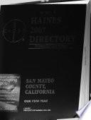 Haines San Mateo County Criss-cross Directory