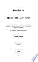 Handbuch der spanischen Litteratur