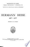 Hermann Hesse, 1877-1977