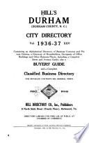 Hill's Durham (Durham County, N.C.) City Directory