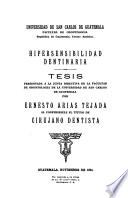 Hipersensibilidad dentinaria