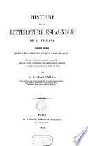 Histoire de la littérature espagnole: Depuis les origines jusqu'à Charles V