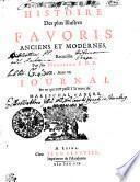 HISTOIRE Des plus Illustres FAVORIS ANCIENS ET MODERNES