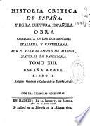 Historia critica de España y de la cultura española