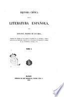 Historia crítica de la literatura española par don José Amador de Los Rios