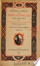 Historia critica de la poesia castellana en el siglo XVIII