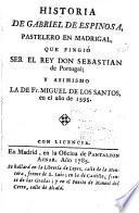 Historia de Gabriel de Espinosa