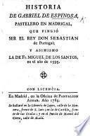 Historia de Gabriel de Espinosa