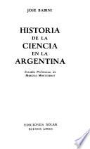 Historia de la ciencia en la Argentina