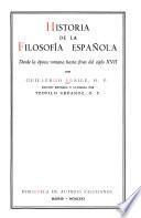 Historia de la filosofía española