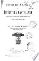 Historia de la lengua y literatura castellana