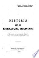 Historia de la literatura boliviana