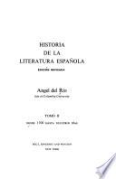 Historia de la literatura española: Desde 1700 hasta nuestros días