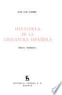 Historia de la literatura española: Época barroca