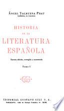 Historia de la literatura española: Epoca medieval