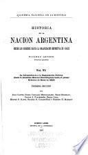Historia de la nación argentina (desde los orígenes hasta la organización definitiva en 1862).