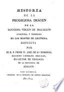 Historia de la Prodigiosa Imagen de la Santísima Virgen de Magallón ...