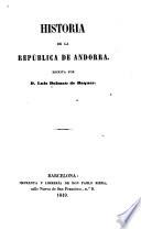 Historia de la República de Andorra