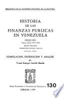 Historia de las finanzas públicas en Venezuela