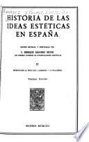 Historia de las ideas estéticas en España; edición revisada compulsada por d. Enrique Sanchez Reyes