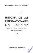 Historia de las internacionales en España: Desde la primera guerra mundial al 18 de julio de 1936