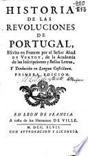 Historia de las revoluciones de Portugal