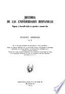 Historia de las universidades hispánicas