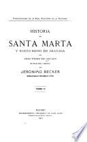 Historia de Santa Marta y Nuevo Reino de Granada