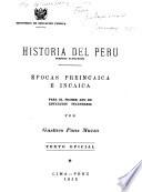 Historia del Peru ...: Periodo autoctono
