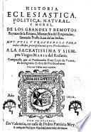 Historia Eclesiastica, politica, natural y moral de los grandes y remotos Reynos de la Etiopia, Monarchia del Emperador llamado Prete Juan de las Indias