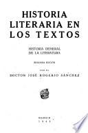Historia literaria en los textos