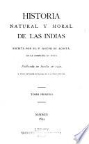 Historia natural y moral de las Indias