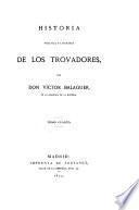 Historia política y literaria de los trovadores