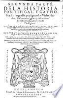 Historia pontifical, y catholica