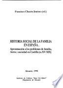 Historia social de la familia en España