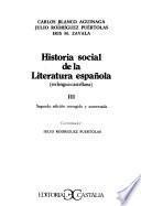 Historia social de la literatura española (en lengua castellana)