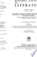 Historia universal de la literatura ...
