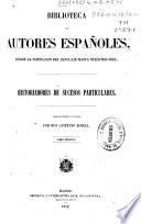 Historiadores de sucesos particulares