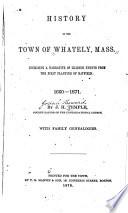 History of the Town of Whately, Mass