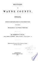 History of Wayne County, Indiana, from Its First Settlement to the Present Time