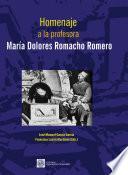 Homenaje a la profesora María Dolores Romacho