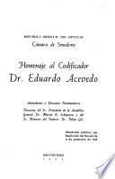Homenaje al codificador Dr. Eduardo Acevedo