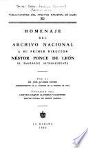 Homenaje del Archivo Nacional a su primer director Néstor Ponce de León