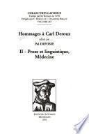 Hommages à Carl Deroux