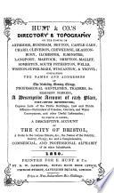 Hunt & Co.'s Directory & Topography of the Towns of Axbridge, Burnham, Bruton, Castle Cary, Chard, Clevedon, Crewkerne, ...