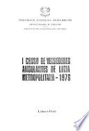 I [i.e. Primer] censo de vendedores ambulantes de Lima metropolitana, 1976