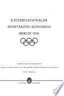 II. Internationaler Sportärzte-Kongress, Berlin, 1936