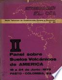 Ii Panel Sobre Suelos Volcanicos de America Ii Panel on Volcanic Soils of America